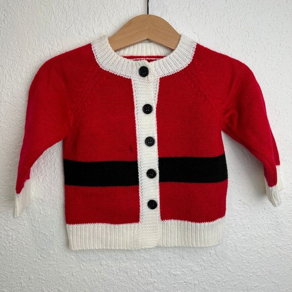 Santa Claus Crew Neck Cardigan 0-6M
